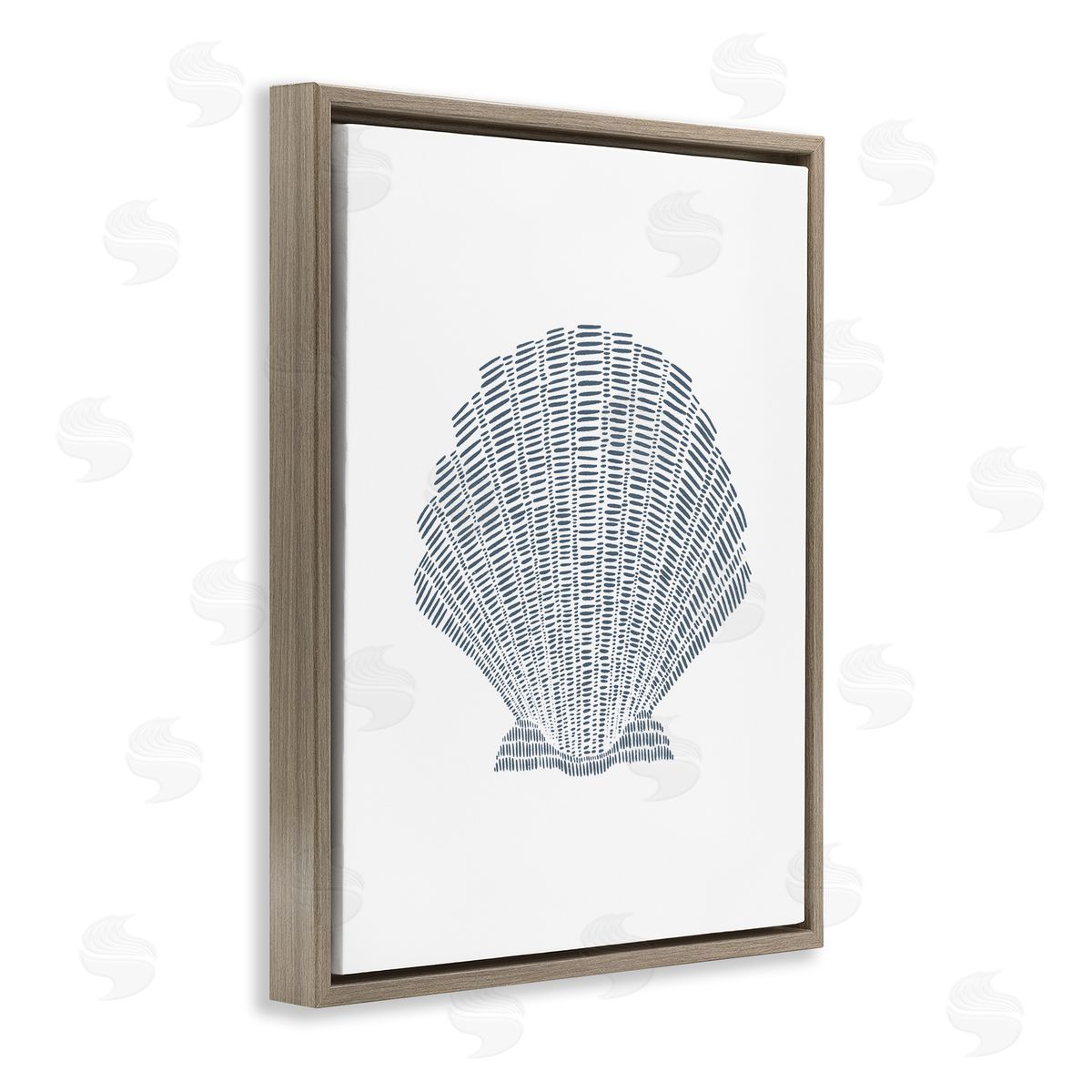 Minimal Sea Shell Brown Floating Frame Canvas Wall Art, Home Decor by Jetty Home, LLC