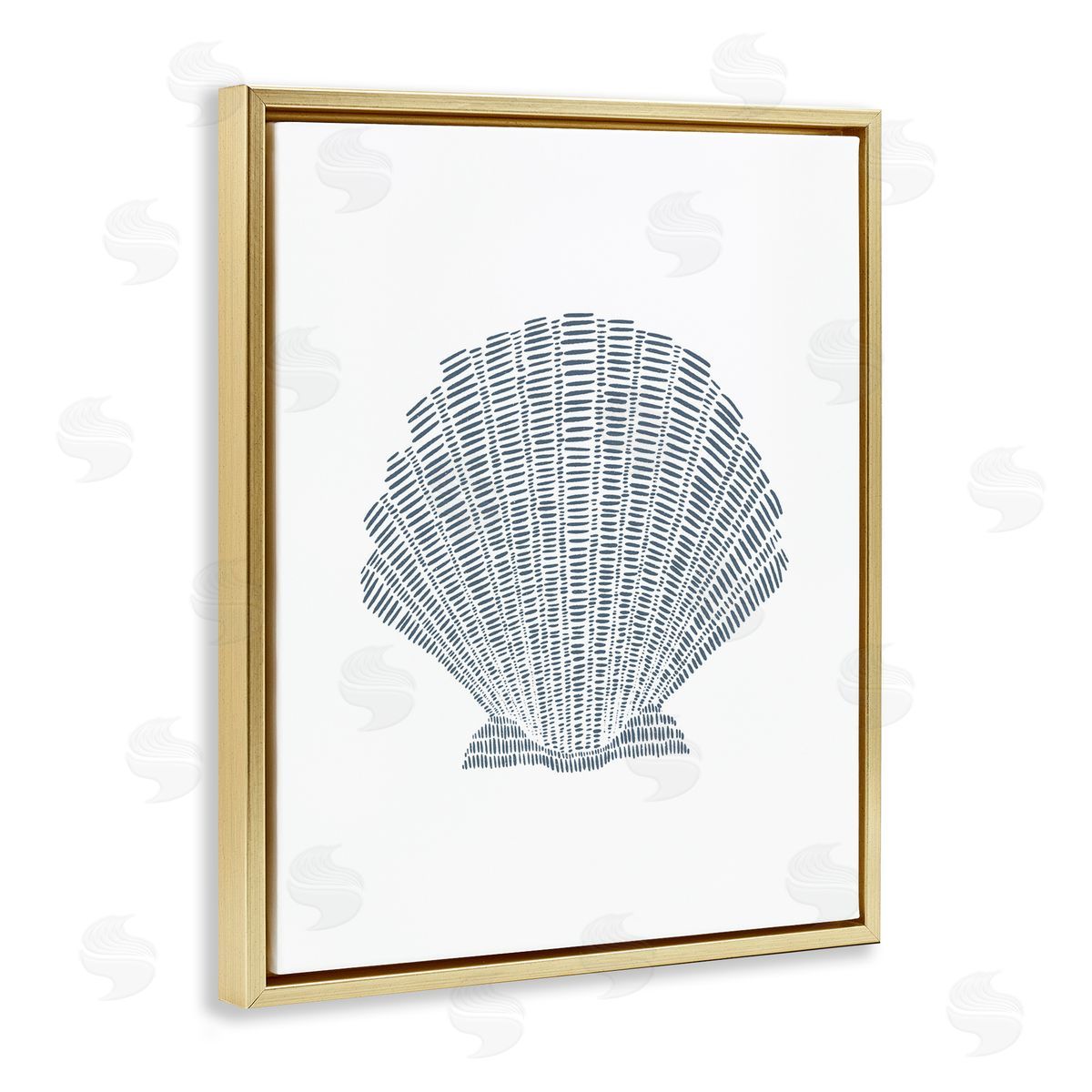 Minimal Sea Shell Gold Floating Frame Canvas Wall Art, Home Decor by Jetty Home, LLC