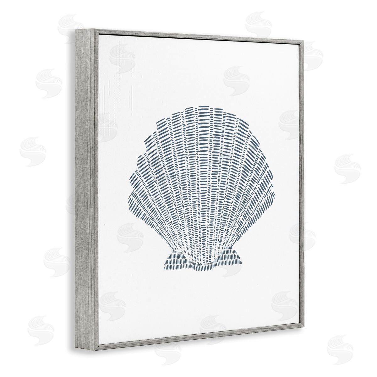 Minimal Sea Shell Grey Frame Print Wall Art, Home Decor by Jetty Home, LLC