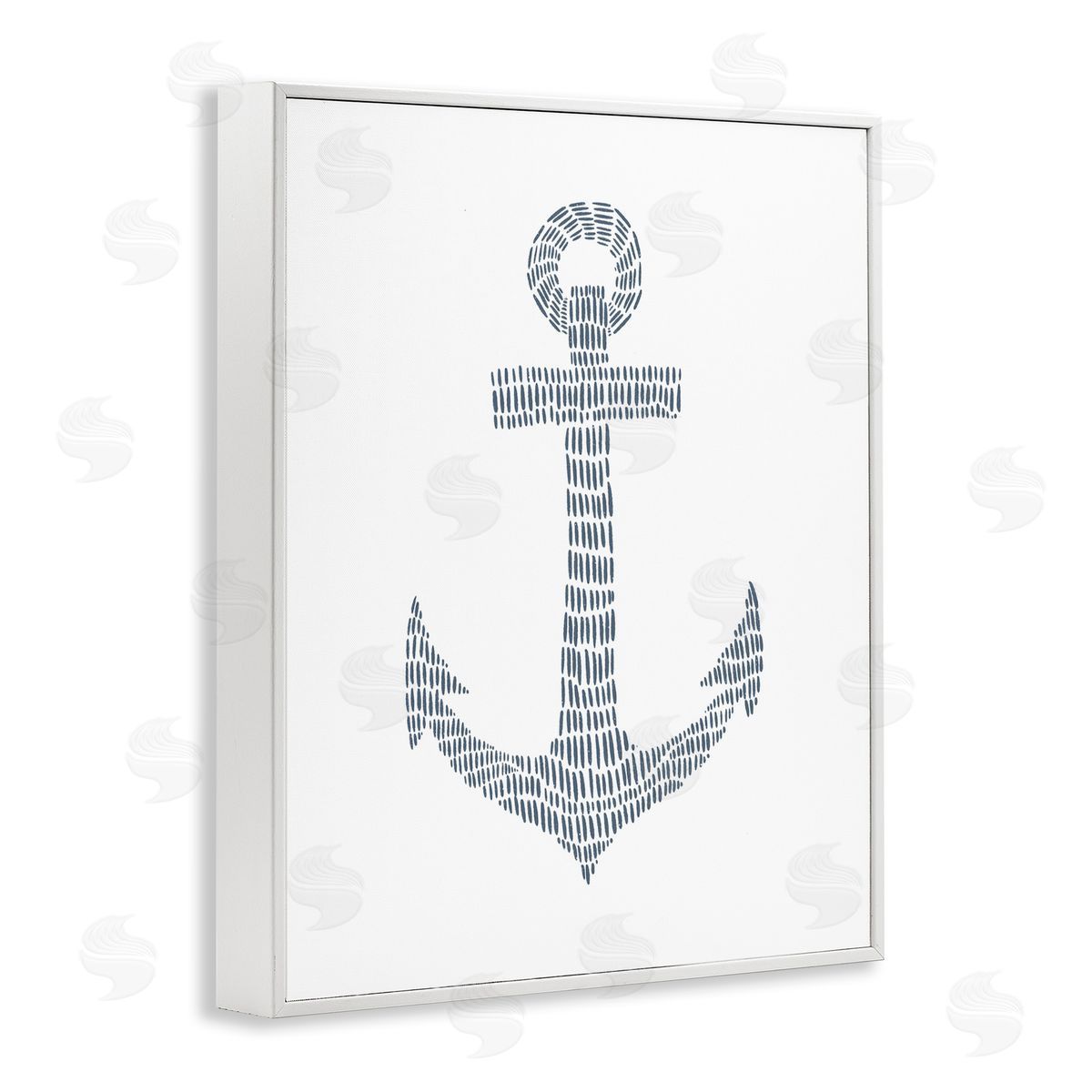 Minimal Nautical Anchor White Frame Print Wall Art, Home Decor by Jetty Home, LLC