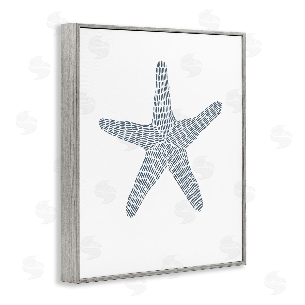 Minimal Starfish on White Grey Frame Print Wall Art, Home Decor by Jetty Home, LLC