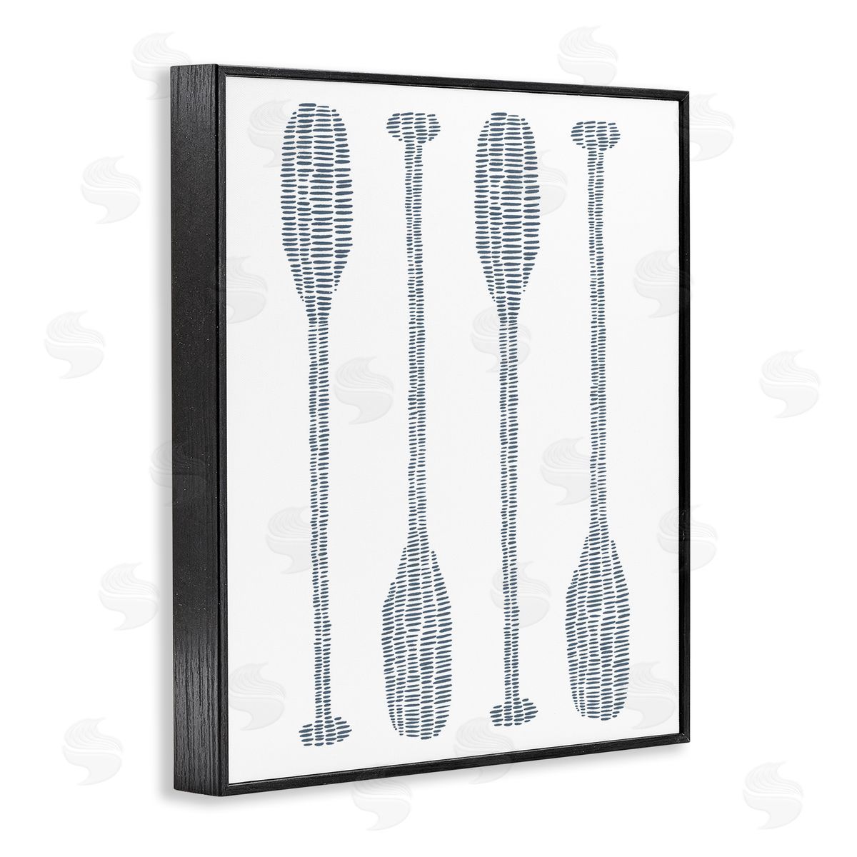 Minimal Boat Oars Black Frame Print Wall Art, Home Decor by Jetty Home, LLC