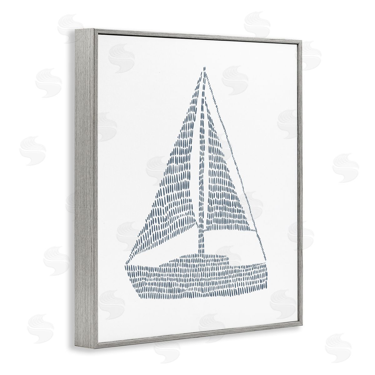 Minimal Sail Boat Grey Frame Print Wall Art, Home Decor by Jetty Home, LLC