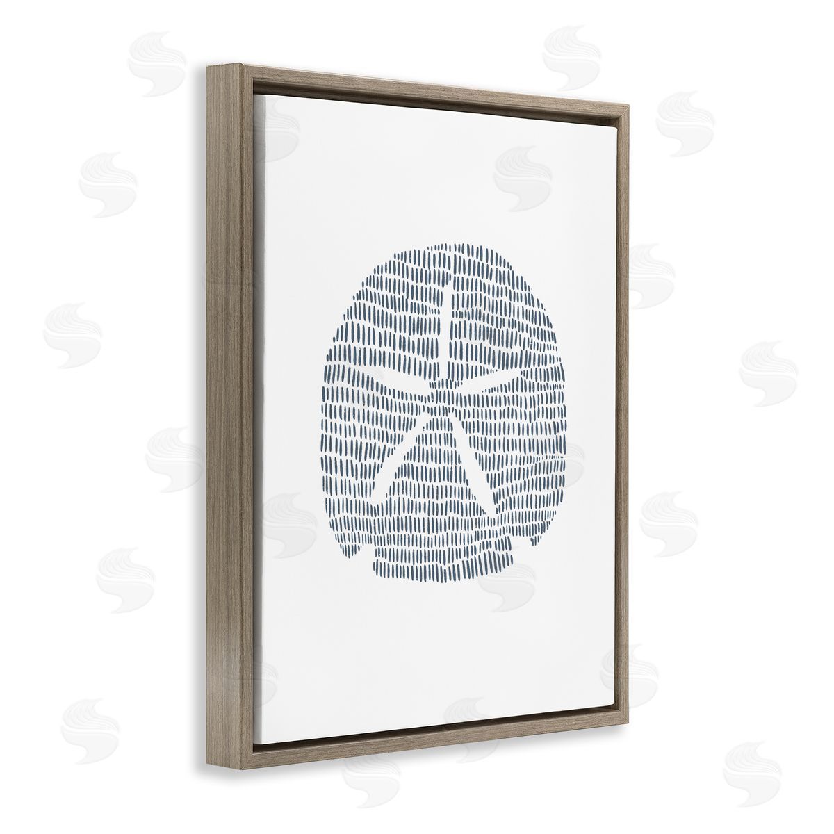 Minimal Sand Dollar Brown Floating Frame Canvas Wall Art, Home Decor by Jetty Home, LLC