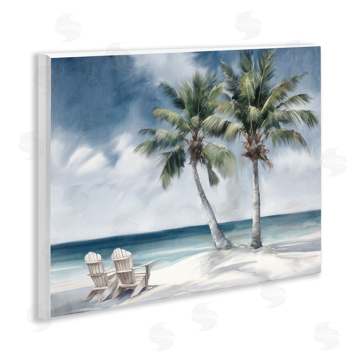 Peaceful Tropical Landscape Wood Plaque Wall Art, Home Decor by Kim Allen