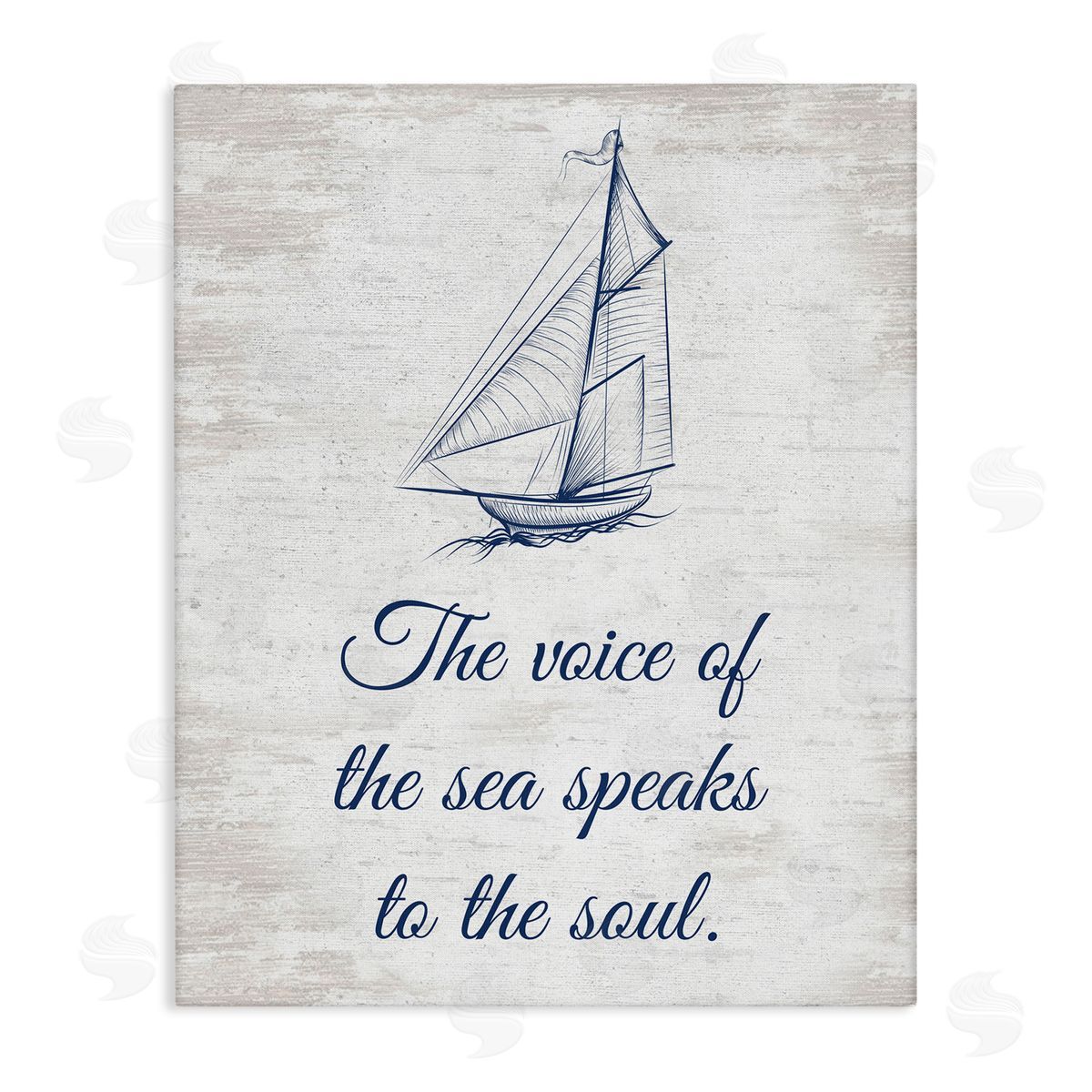 Voice Of The Sea Canvas Wall Art, Home Decor by Lettered and Lined