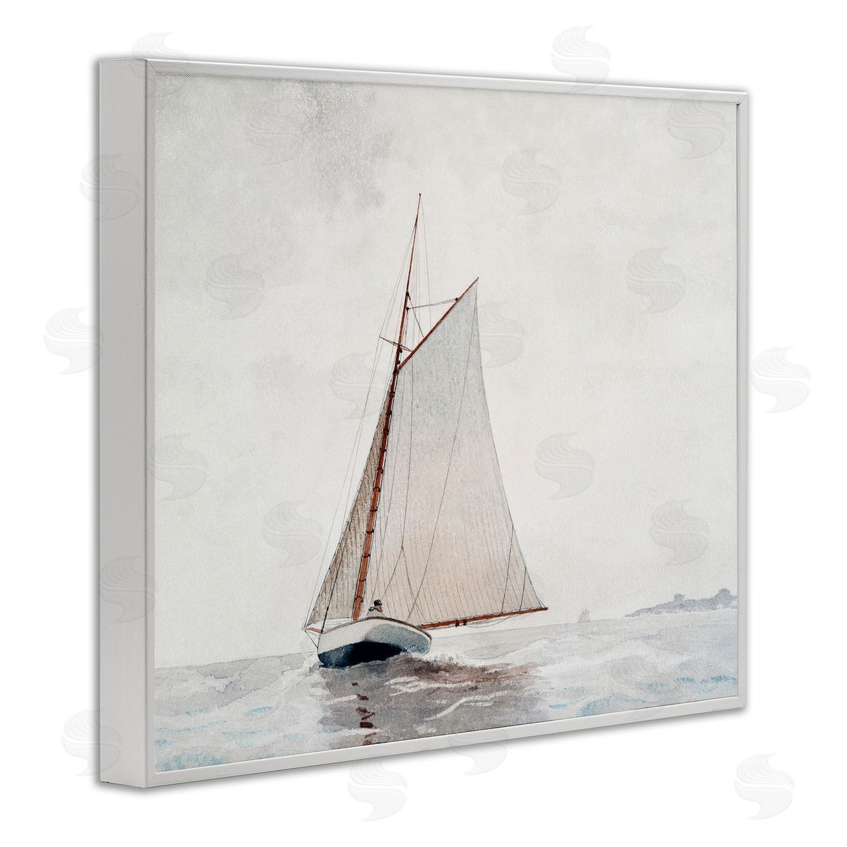 Timeless Sea Vessel White Frame Print Wall Art, Home Decor by Lettered and Lined