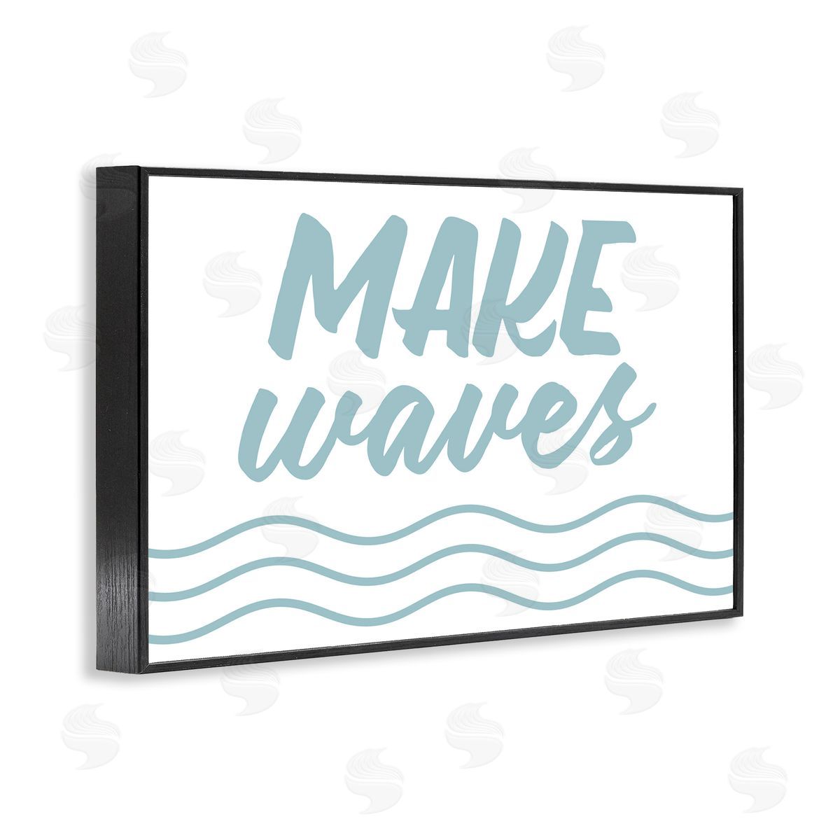 Make Waves on White Black Frame Print Wall Art, Home Decor by Lettered and Lined