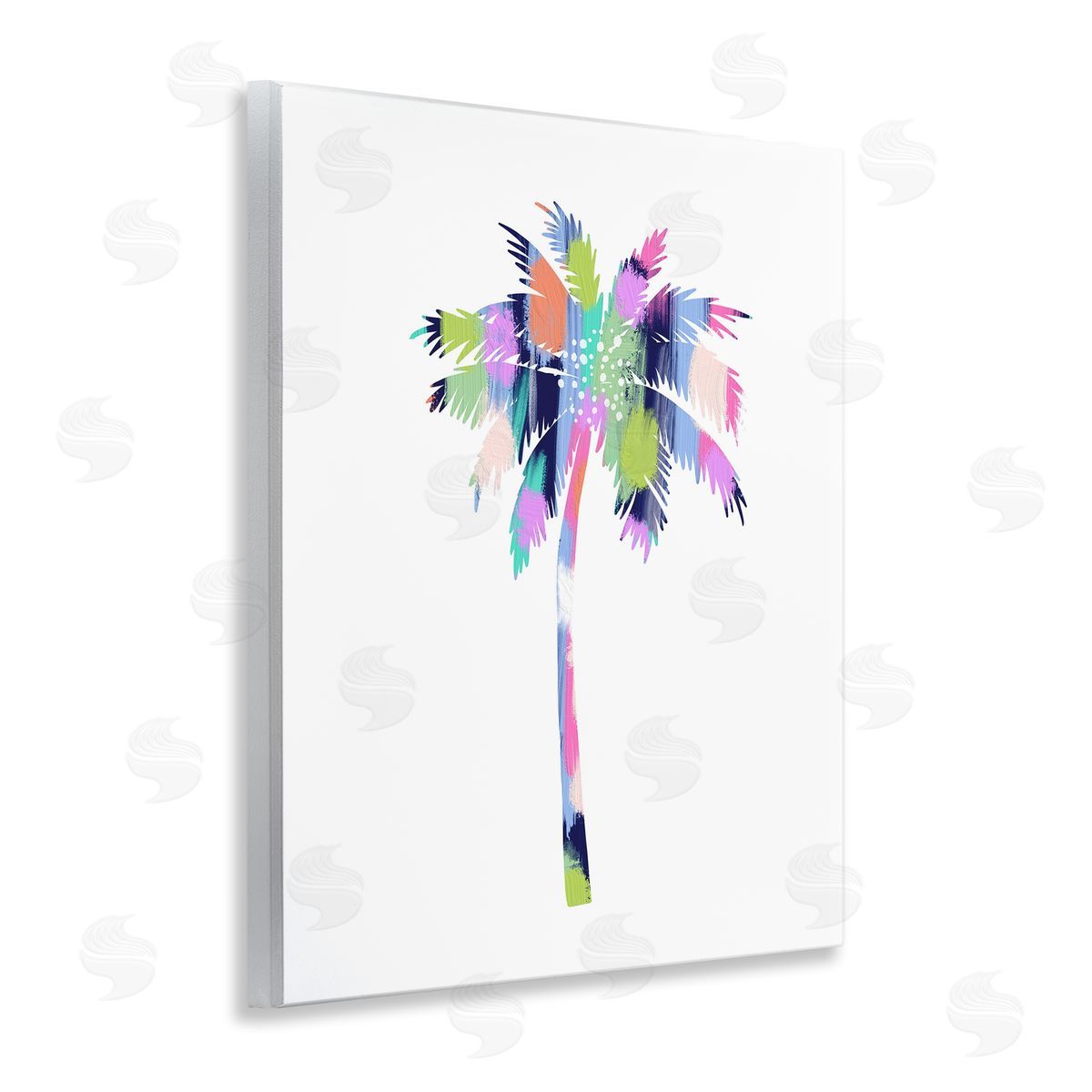 Patterned Palm Tree Wood Plaque Wall Art, Home Decor by Lisa Nohren