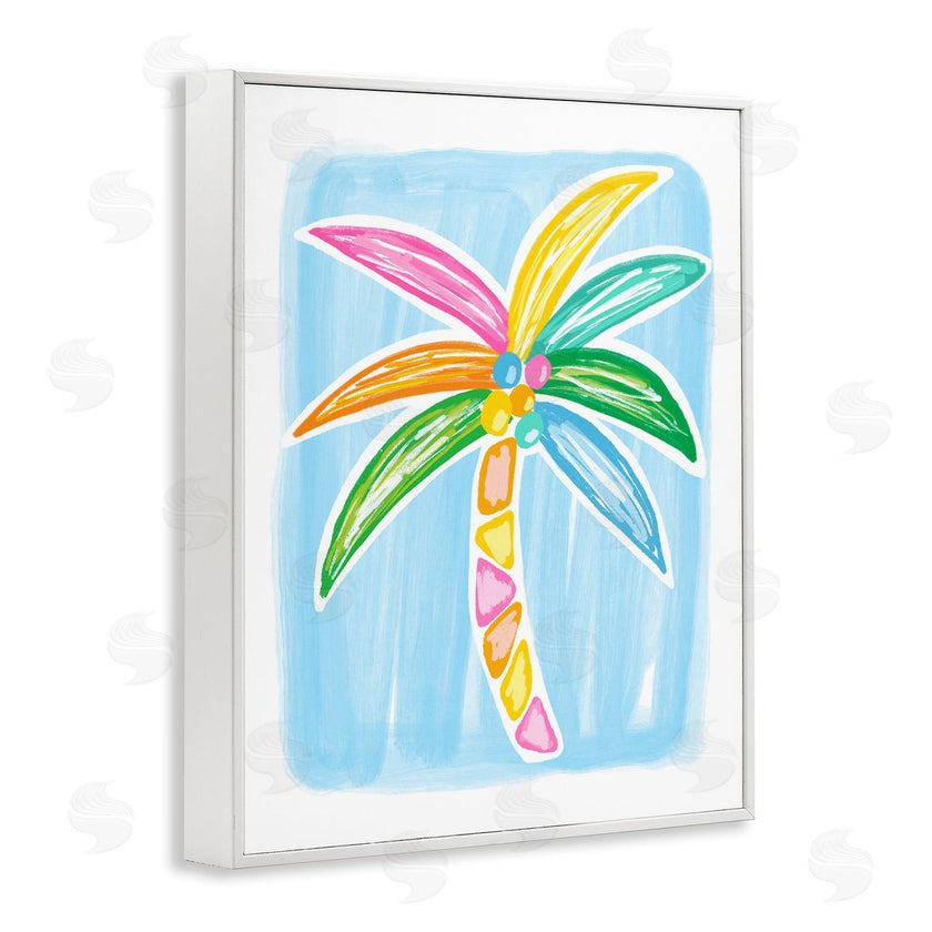 Lisa Nohren | Pastel Palm on Blue