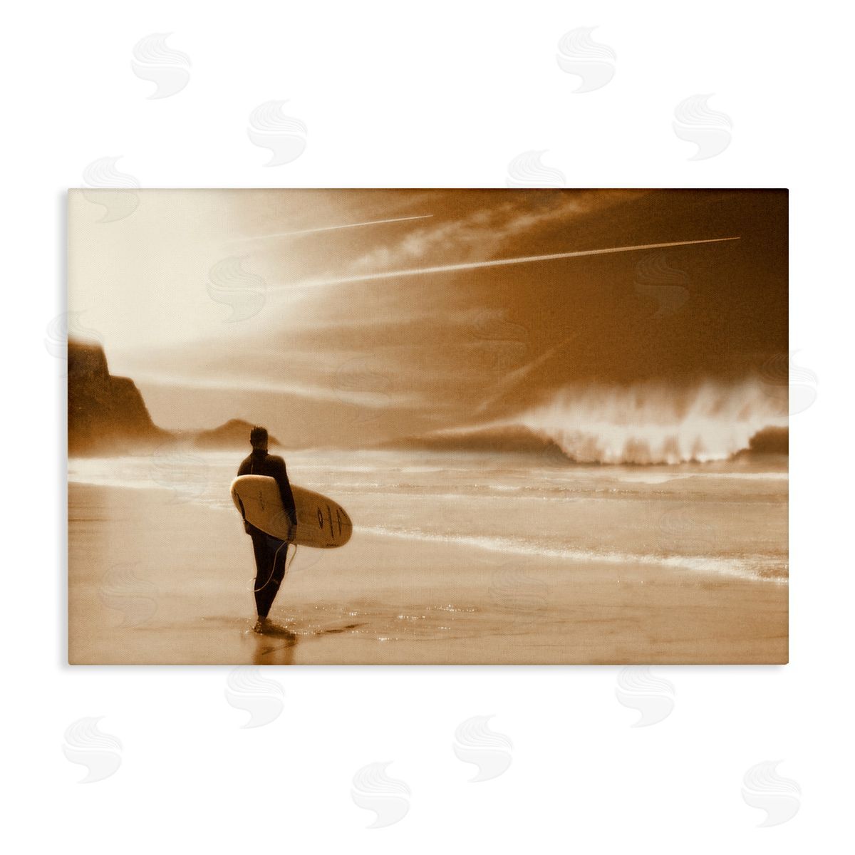 Out Of The Sun Surfer Canvas Wall Art, Home Decor by Noah Bay