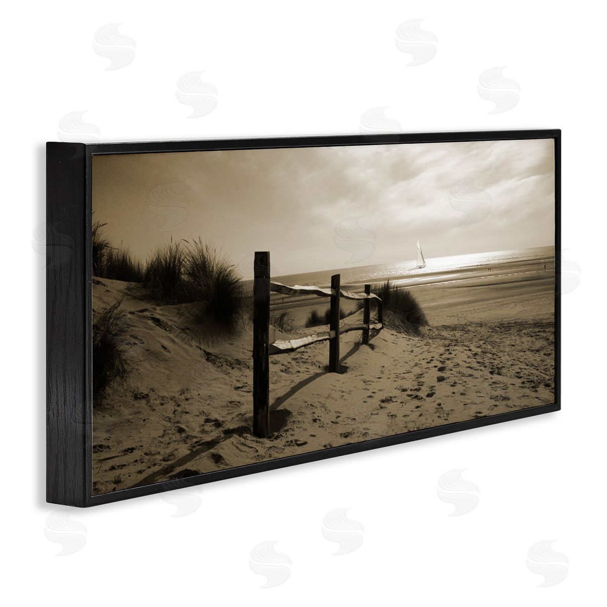 Open Water Beach Black Frame Print Wall Art, Home Decor by Noah Bay