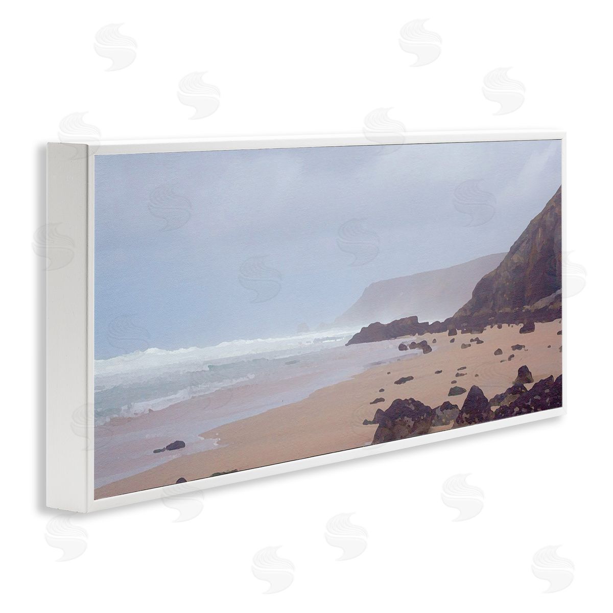 Sea Mists View White Frame Print Wall Art, Home Decor by Noah Bay