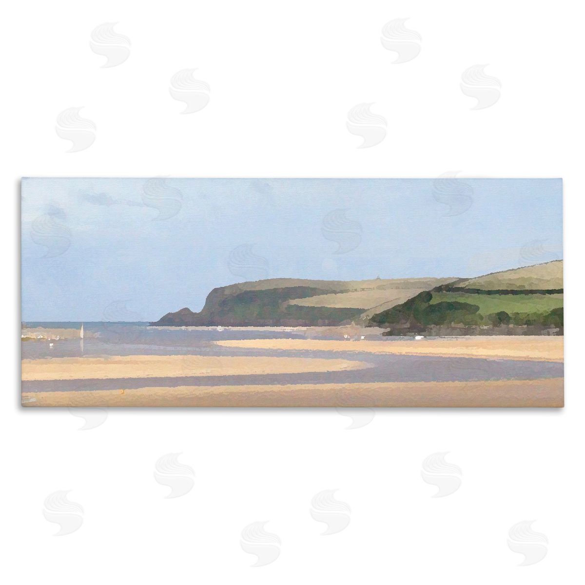 Sunlit Sands Beach Canvas Wall Art, Home Decor by Noah Bay