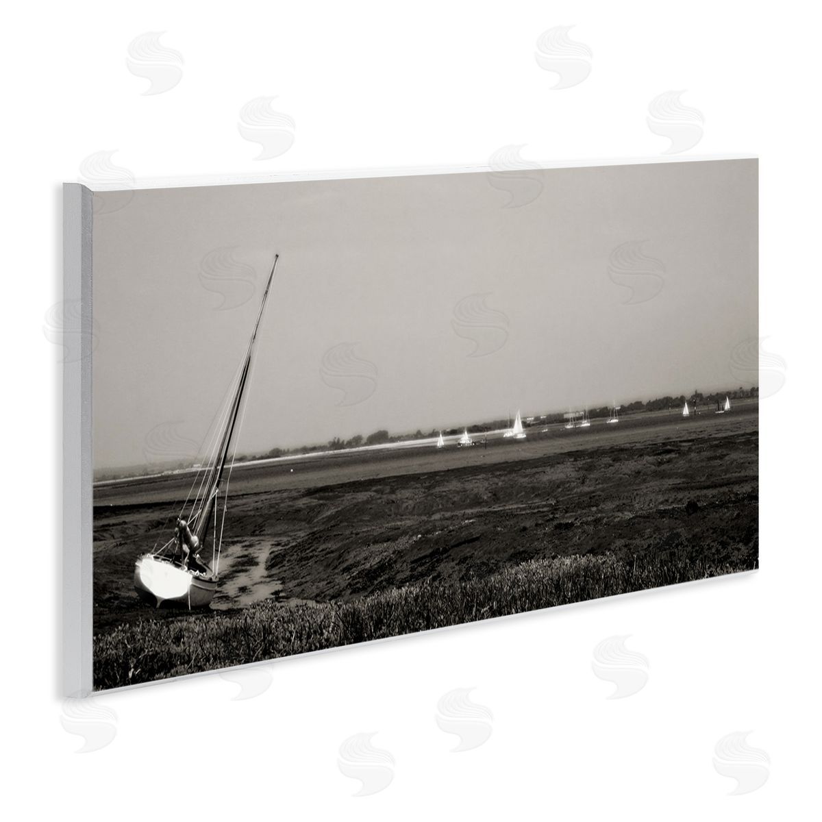 Boating Towards Hayling Wood Plaque Wall Art, Home Decor by Noah Bay