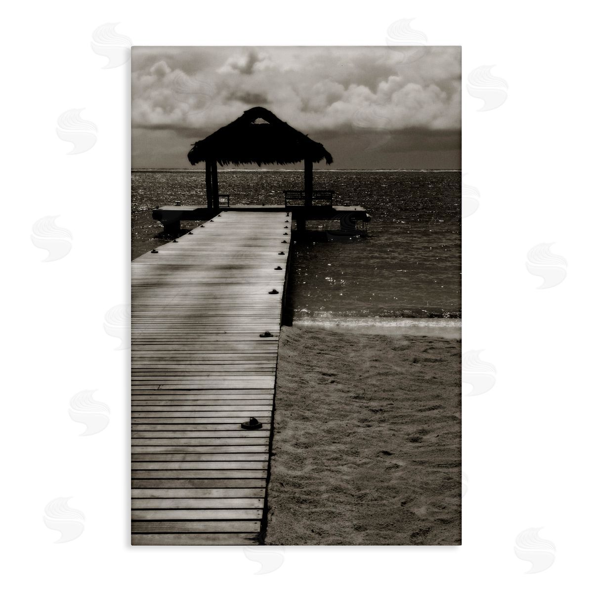 Covered Jetty Dock Canvas Wall Art, Home Decor by Noah Bay