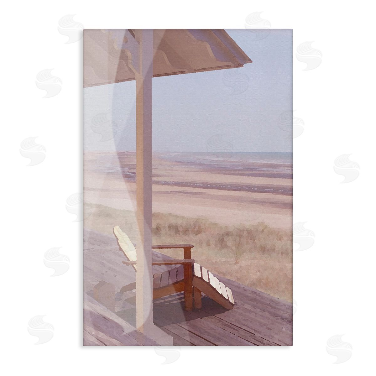 Hamptons Beach House Canvas Wall Art, Home Decor by Noah Bay