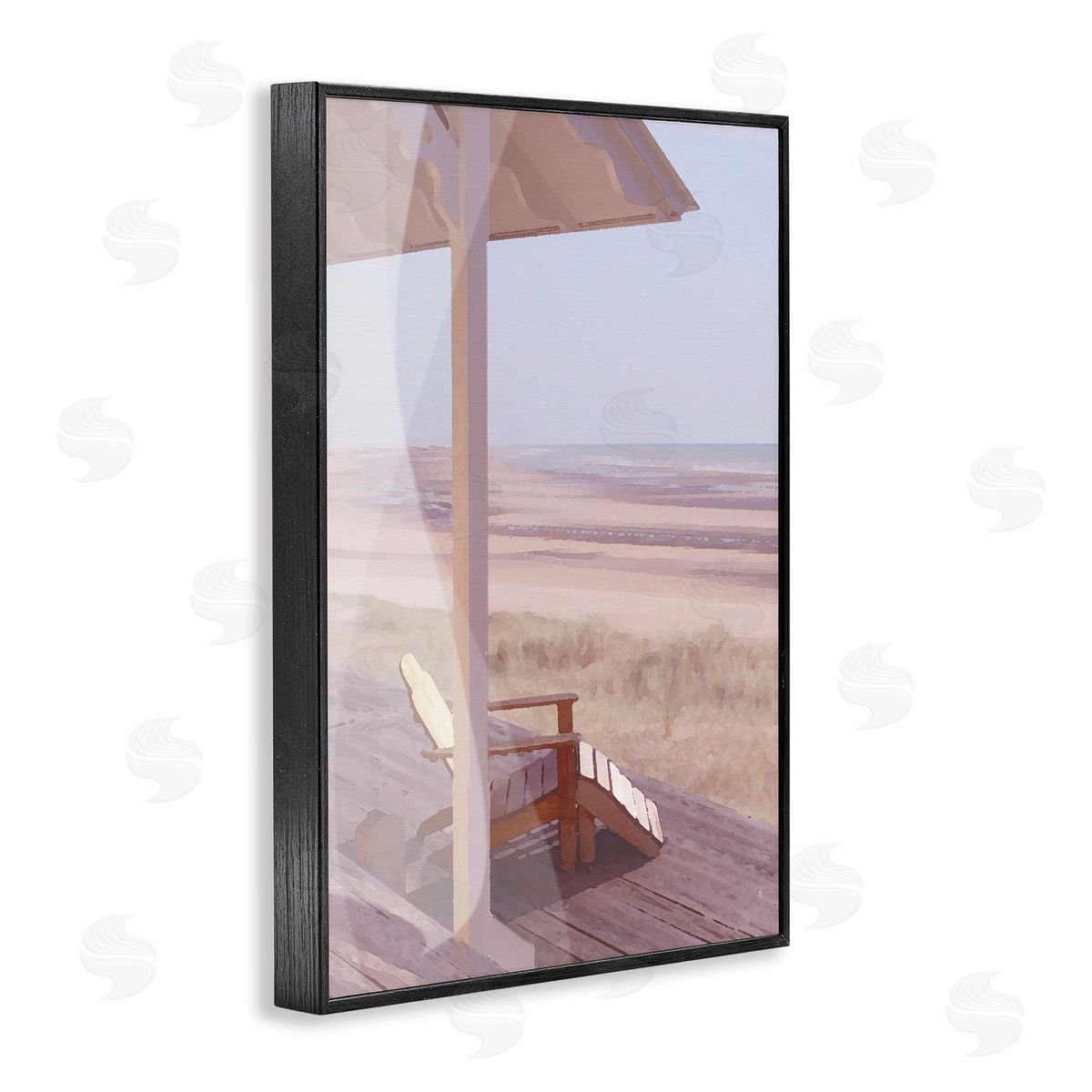 Hamptons Beach House Black Frame Print Wall Art, Home Decor by Noah Bay