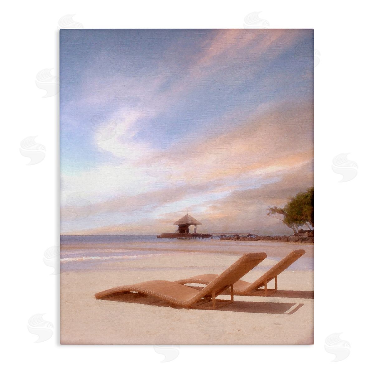 Lounging Beside Sea Canvas Wall Art, Home Decor by Noah Bay
