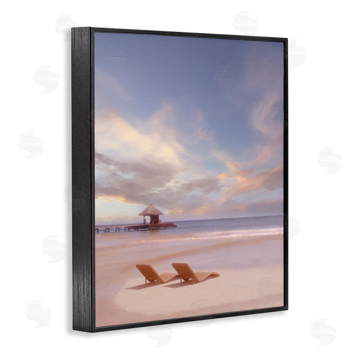 Beside The Sea View Black Frame Print Wall Art, Home Decor by Noah Bay