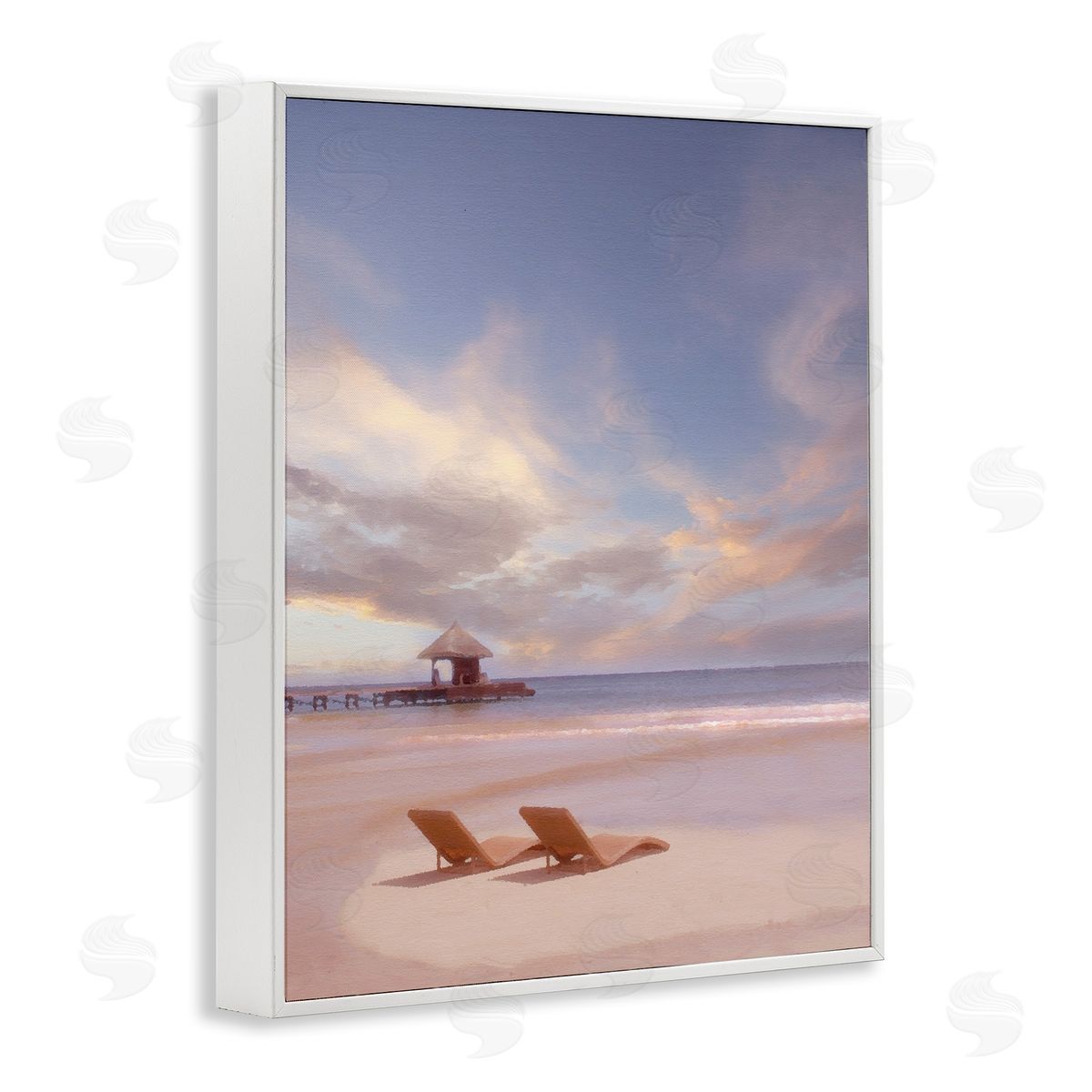 Beside The Sea View White Frame Print Wall Art, Home Decor by Noah Bay