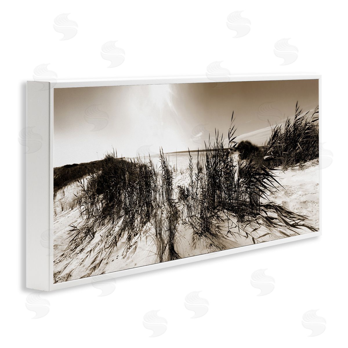 Wind In The Dunes White Frame Print Wall Art, Home Decor by Noah Bay