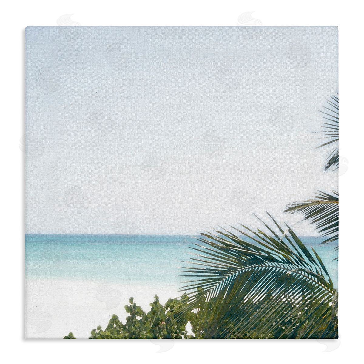 Calm Beach Palms Canvas Wall Art, Home Decor by Noah Bay