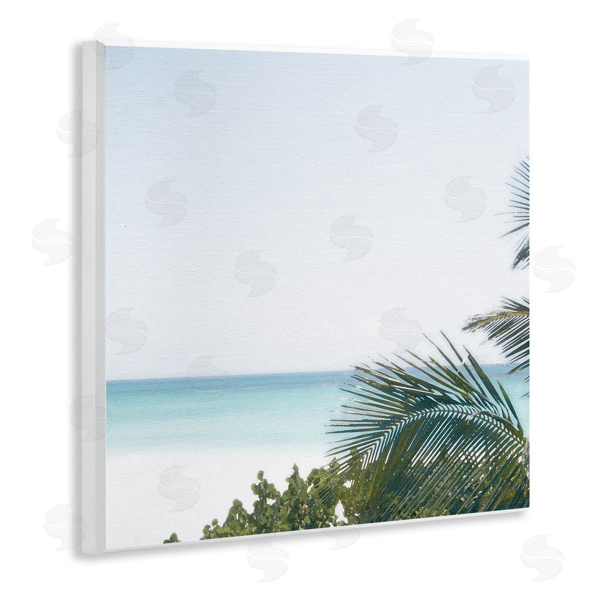 Calm Beach Palms Wood Plaque Wall Art, Home Decor by Noah Bay