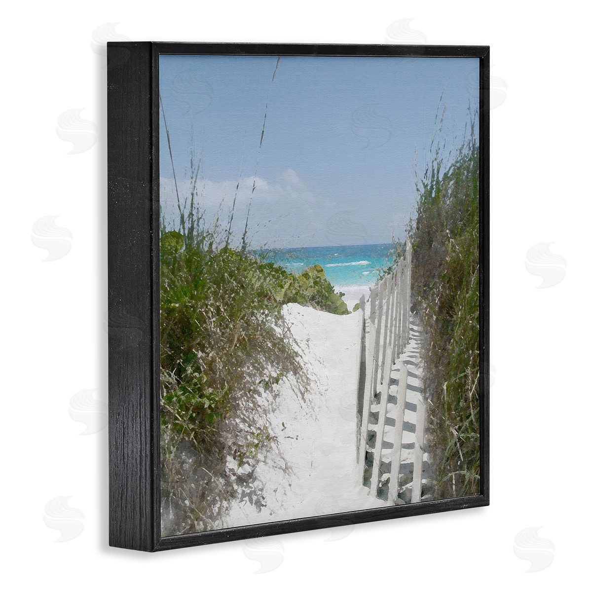 To The Sea Landscape Black Frame Print Wall Art, Home Decor by Noah Bay