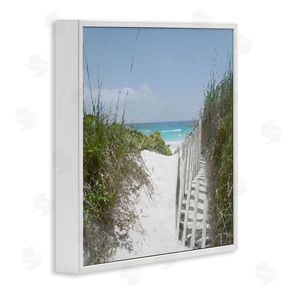 To The Sea Landscape White Frame Print Wall Art, Home Decor by Noah Bay