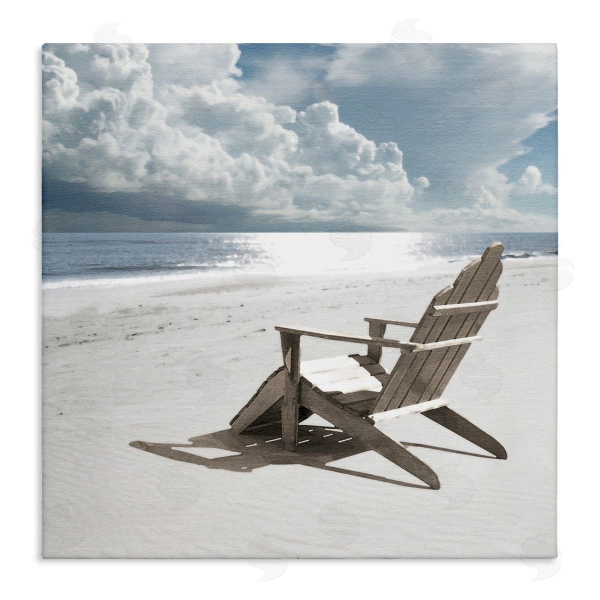 Rolling Clouds Beach Canvas Wall Art, Home Decor by Noah Bay