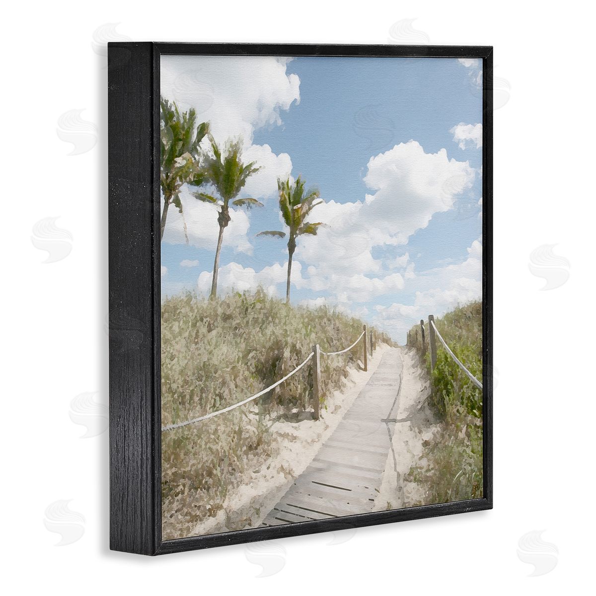 Stroll In Dunes Landscape Black Frame Print Wall Art, Home Decor by Noah Bay