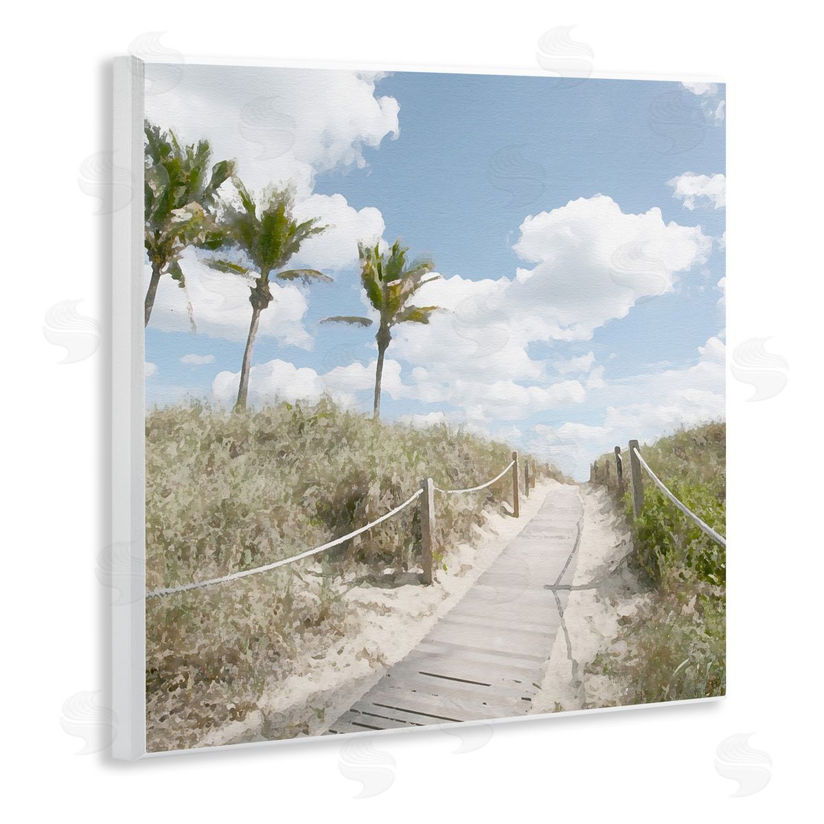 Stroll In Dunes Landscape Wood Plaque Wall Art, Home Decor by Noah Bay