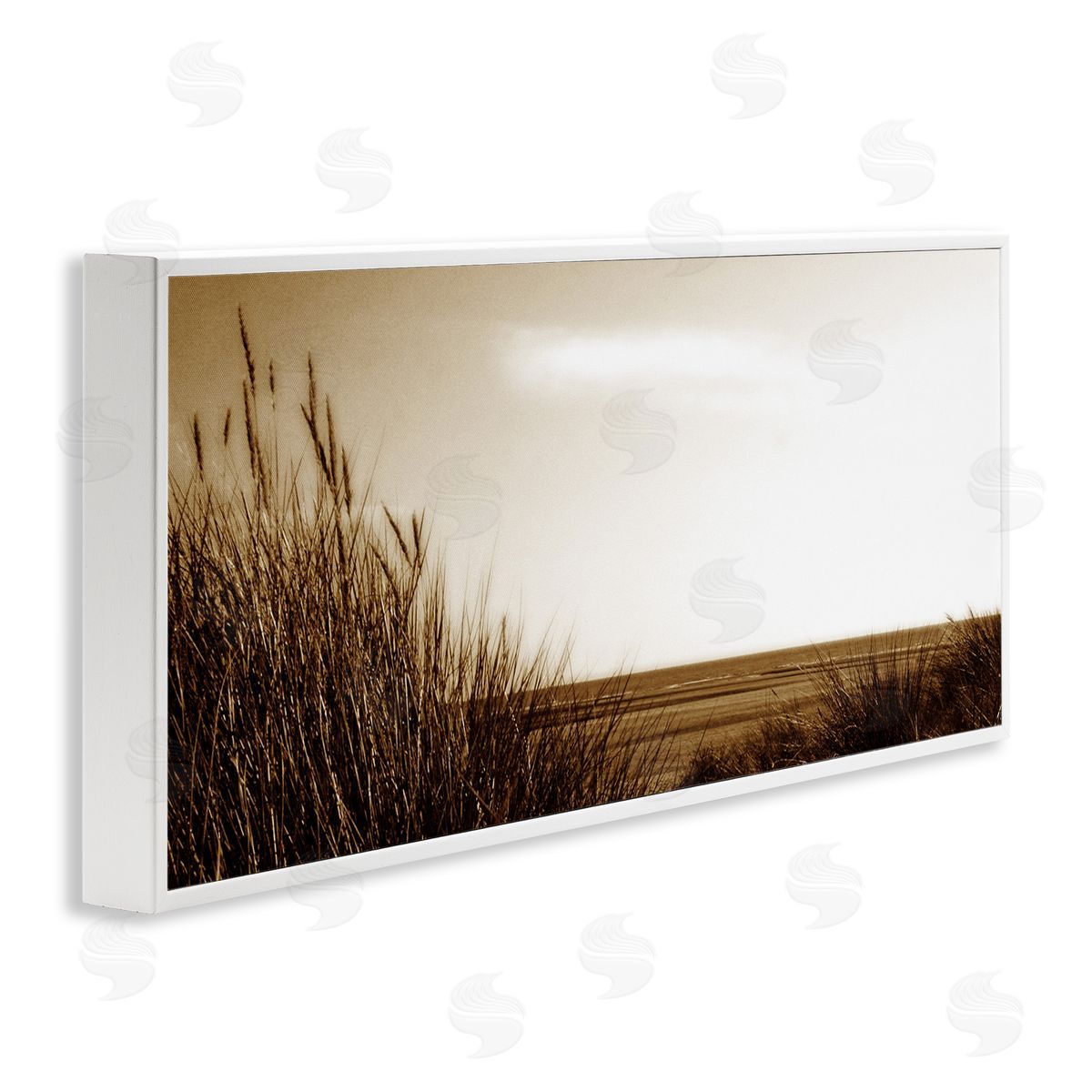 Long View Horizon White Frame Print Wall Art, Home Decor by Noah Bay