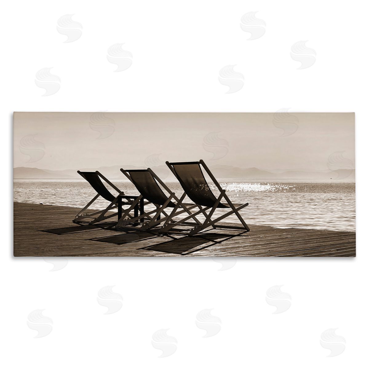 On Deck Beach Chairs Canvas Wall Art, Home Decor by Noah Bay