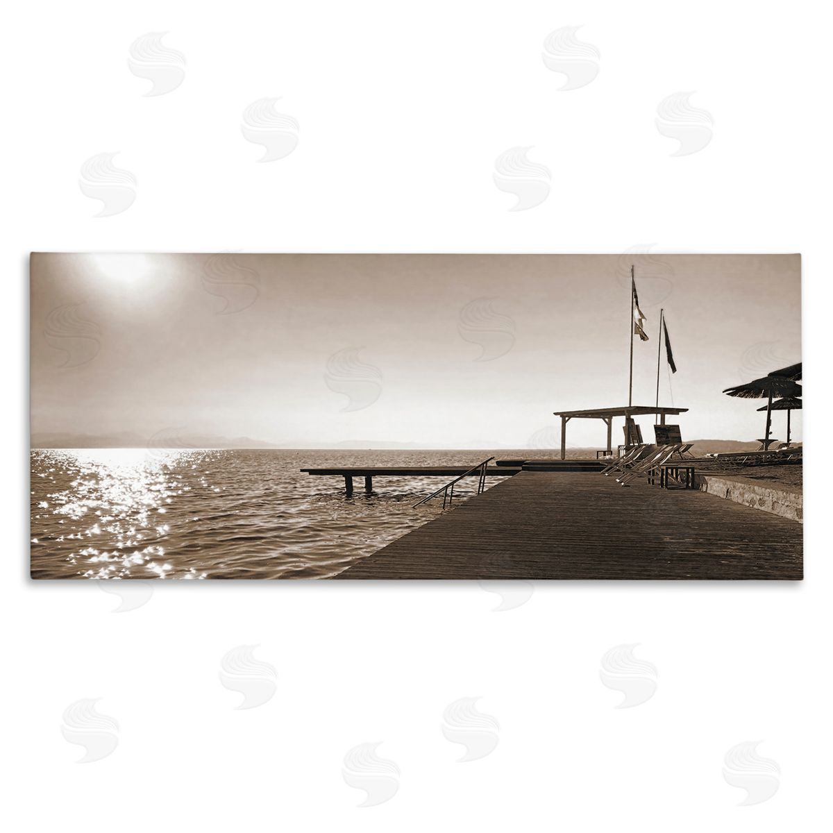 On Deck Summer Scene Canvas Wall Art, Home Decor by Noah Bay