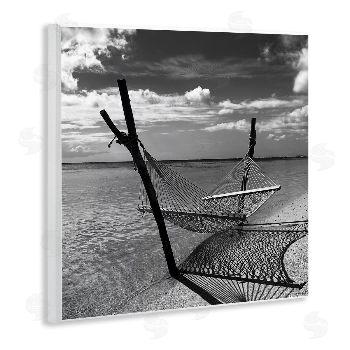 Windward Beach Hammock Wood Plaque Wall Art, Home Decor by Noah Bay