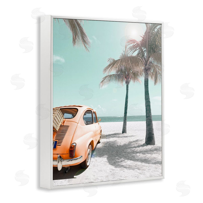 Noah Bay | Orange Car on Beach
