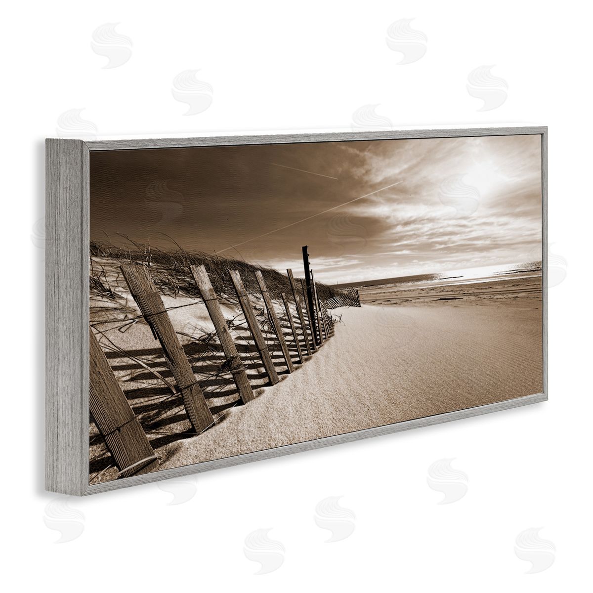 Serene Sands View Grey Frame Print Wall Art, Home Decor by Noah Bay