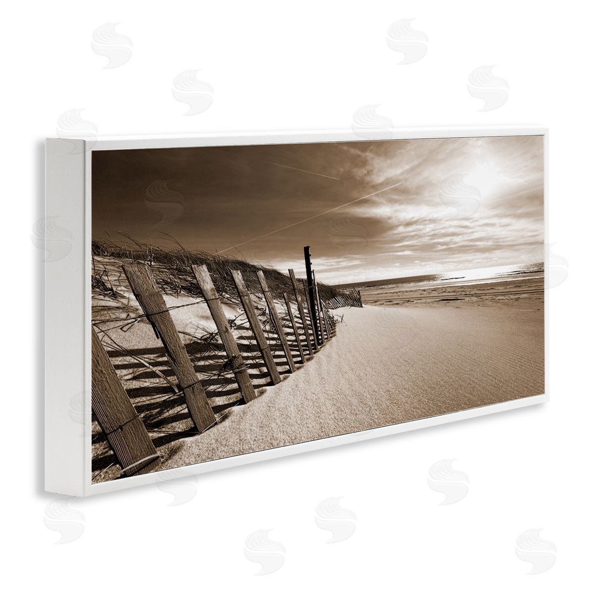 Serene Sands View White Frame Print Wall Art, Home Decor by Noah Bay