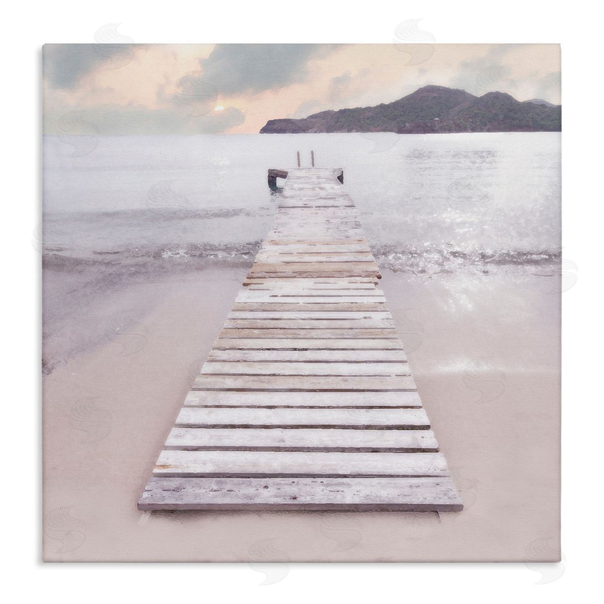 Zen Beach Dock Canvas Wall Art, Home Decor by Noah Bay