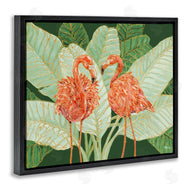 Paul Brent | Martinique Flamingos and Leaves