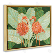 Paul Brent | Martinique Flamingos and Leaves