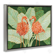 Paul Brent | Martinique Flamingos and Leaves