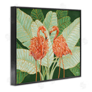Paul Brent | Martinique Flamingos and Leaves