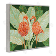 Paul Brent | Martinique Flamingos and Leaves
