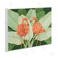 Paul Brent | Martinique Flamingos and Leaves