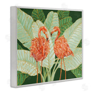 Paul Brent | Martinique Flamingos and Leaves
