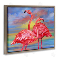 Paul Brent | Rainbow Sunset Flamingos