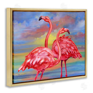 Paul Brent | Rainbow Sunset Flamingos